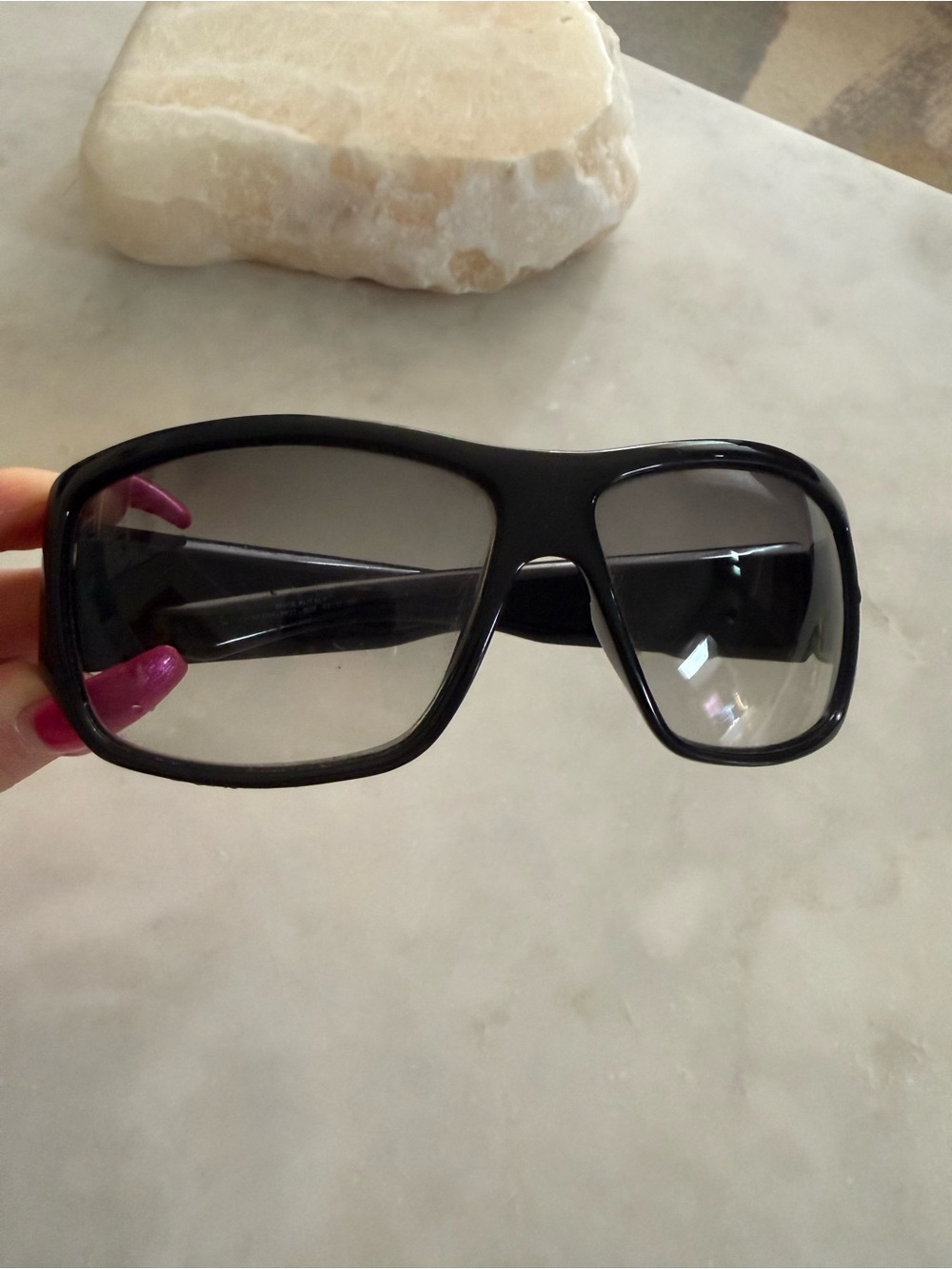Vintage Dior Black Crystal-Studded Eyeglasses with Logo Accent - Picture 6 of 8